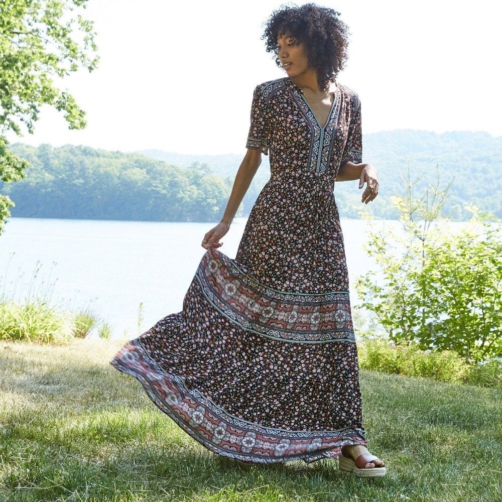 KNOX ROSE - Floral Maxi Dress sz XL